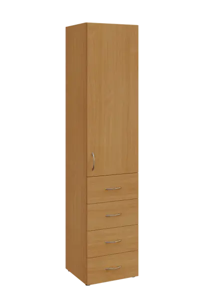 NN 5 - 44ZD skříň vysoká, 4-zásuvková/1-dveřová, pravá, 1800x400x400, buk Royal